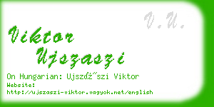 viktor ujszaszi business card